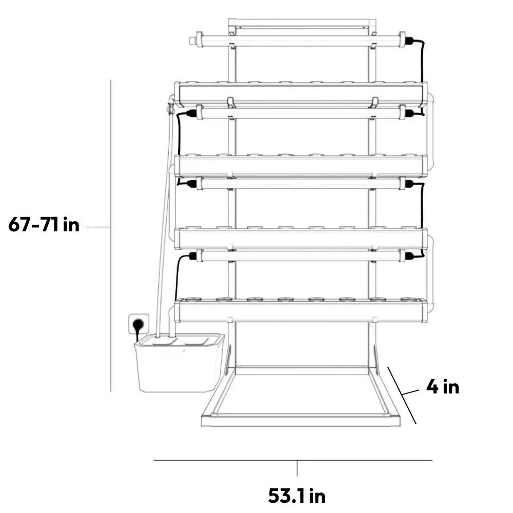 Wally 32 – Hydroponic Vertical System for Growing 32 Greens and Fruits